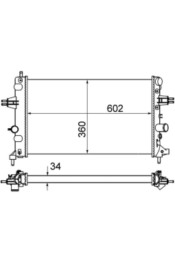 MAHLE CR574000S | Motor Su Radyatörü Manuel Astra G 04-Z16xep