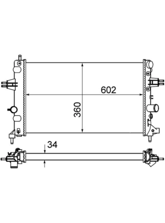 MAHLE CR574000S | Motor Su Radyatörü Manuel Astra G 04-Z16xep