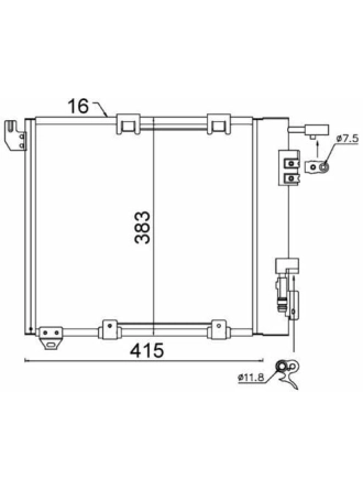 MAHLE AC349000S | Klima Radyatörü Astra G Zafira A Y17dth Y17dtl Y22dtr 425X400x18