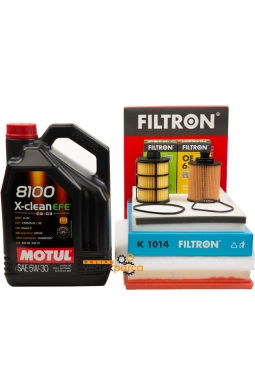 Opel Astra H Filtron 1.3 Dizel Periyodik Bakım Filtre Seti- Motul Efe 4 LT 5W30  (Yağ Filtresi Ufi Tipi) Filtron Marka
