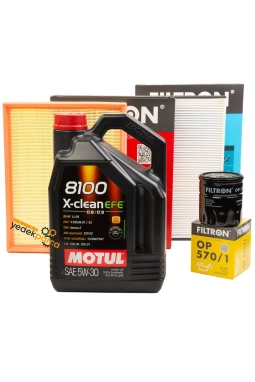 Opel Astra H Z16XEP Periyodik Bakım Seti Filtron ( Motul X-Clean Efe 5W30 / 4LT ) Motor Yağlı 2004-2006