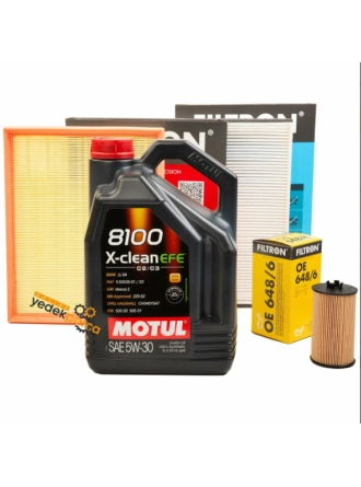 Opel Astra H A16XER-Z16XER Periyodik Bakım Seti Filtron ( Motul X-Clean Efe 5W30 / 5LT ) Motor Yağlı 2007-2013