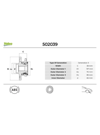 VALEO 502039 | Porya Ön 5 Bijon Astra H