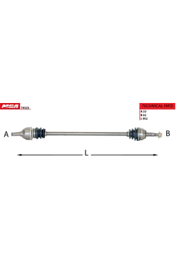 MGA 70323 | Aks Komple Sağ-(Opel: Astra H 04 > > 1.4-1.6) (Eskı No: 14-02200105)