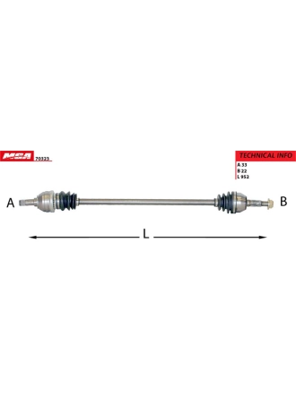 MGA 70323 | Aks Komple Sağ-(Opel: Astra H 04 > > 1.4-1.6) (Eskı No: 14-02200105)
