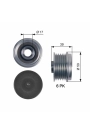 GATES OAP7113 | Alternatör Kasnağı Fiat-Opel 1.3Mjet *Z13dth* *Denso Tıpı* *P.H**