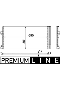 MAHLE AC486000P | Klima Radyatörü (Kondenser) 08-Laguna.III 1.5 DCI-2.0Dci