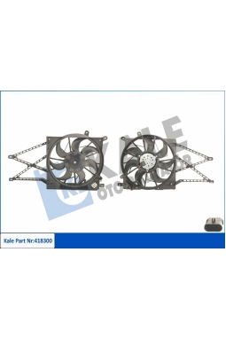KALE 418300 | Fan Motor Davlumbaz Opel Astra G / Zafira A 250W 380mm