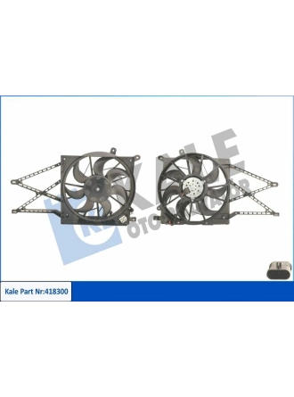 KALE 418300 | Fan Motor Davlumbaz Opel Astra G / Zafira A 250W 380mm