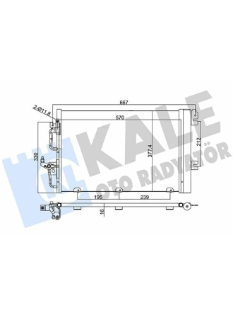 KALE 393400 | Klima Radyatörü (Kondenser) Astra.H 1.4-1.6 16V *Z14xep-Z16xep*