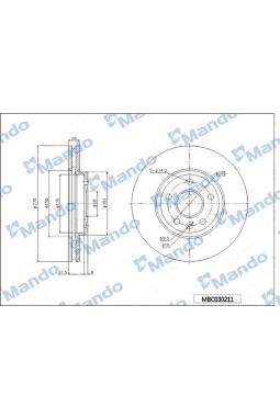MANDO MBC030211 | Disk On (Ad) Astra.J-Cruze 15Jant | 2 Adet