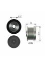 GATES OAP7135 | Alternatör Kasnağı 10-Astra.J-Insignia 2.0D *A20dth* 12-1-Seri (F20-F21) 3-Seri (F30-F80)