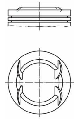 MAHLE 011PI00111000 | Piston + Segman (79,00mm) Std Z16xer A16xer Astra H / J Insignia Cruze | 4 Adet