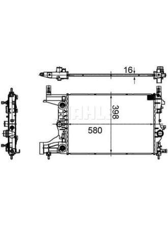 BEHR-MAHLE CR945000S | Opel Astra J 1.6 Benzinli Motor Manuel Vites Su Radyatörü