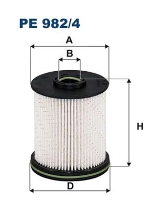 FILTRON PE982-4 | Yakıt Fıltresı (Opel: Astra K 1.6 Cdtı 15-)