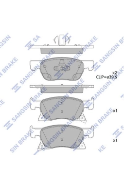 HIQ SP4239 | Opel Astra K Ön Fren Balata Takımı 276mm (Küçük Tip)