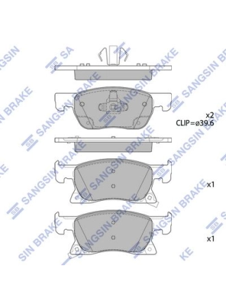 HIQ SP4239 | Opel Astra K Ön Fren Balata Takımı 276mm (Küçük Tip)