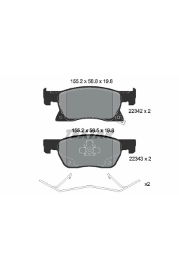 TEXTAR 2234201 | Fren Balatası Opel Astra K (276 mm) Ön