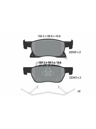 TEXTAR 2234201 | Fren Balatası Opel Astra K (276 mm) Ön