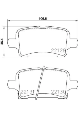 MGA 55678 | Balata Fren Arka-(Opel: Astra K / Insignia B 2016 >) Wva 22129