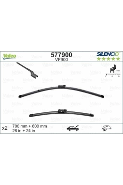 VALEO 577900 | Silgi Süpürgesi Tk 70 + 60Cm 15-Ol.Astra
