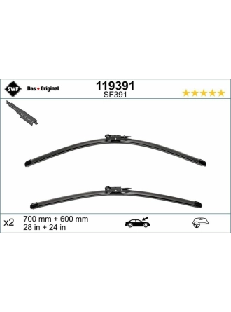 VALEO 119391 | Silgi Süpürgesi Tk 70 + 60Cm 05-C4 Flat Blade