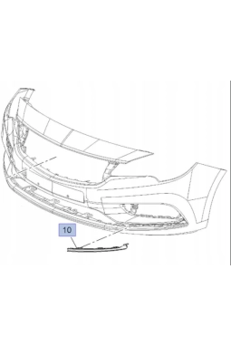 PSA 13469599 | Opel Astra K Sağ Sis Lamba Alt Plastik Çıtası Orijinal
