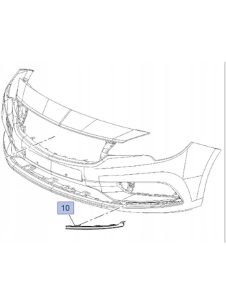 PSA 13469599 | Opel Astra K Sağ Sis Lamba Alt Plastik Çıtası Orijinal