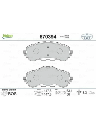 VALEO 670394 | Fren Balata Ön 14-Pt.308