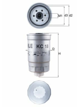 MAHLE KC18 | Mazot Filtresi 02-06 Accent 1.5D