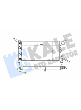 KALE 354110 | Radyatör 96-Corsa.B 1.4 8V *X14xe*-Ac + Os
