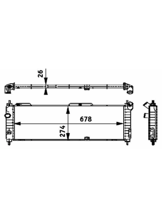 MAHLE CR355000S | Motor Su Radyatörü Manuel X14xe X16xe X14sz Corsa B