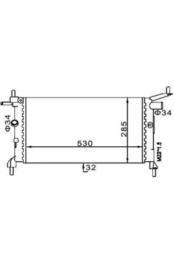 MAGNETI MARELLI 359000301110 | Radyatör 96-Corsa.B-Combo 1.4 8V *C14nz*-Ac