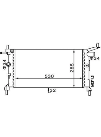 MAGNETI MARELLI 359000301110 | Radyatör 96-Corsa.B-Combo 1.4 8V *C14nz*-Ac