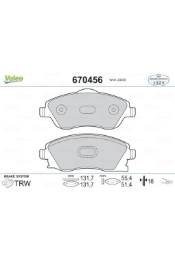 VALEO 670456 | Fren Balata Ön 02-Corsa.C