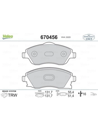 VALEO 670456 | Fren Balata Ön 02-Corsa.C