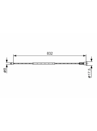 BOSCH 1987477661 | El Fren Teli Arka Sağ Kampana Corsa C 1.0 1.2 1.3 1.7 830 mm