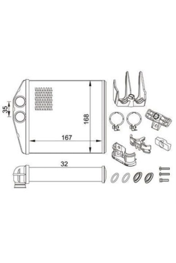 MAGNETI MARELLI 359000300820 | Kalorifer Radyatörü Corsa.C-Combo
