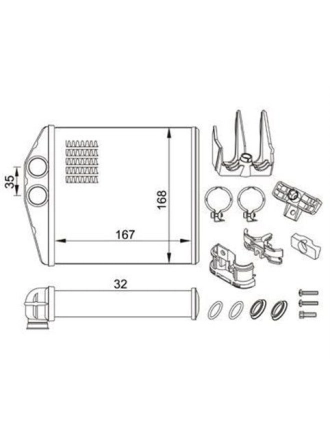 MAGNETI MARELLI 359000300820 | Kalorifer Radyatörü Corsa.C-Combo