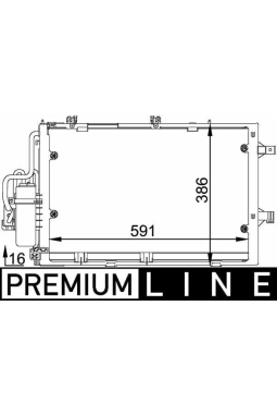 MAHLE AC308000P | Klima Radyatörü (Kondenser) 01-Corsa.C 1.2-1.4 16V *Z12xe-Z14xe* *U.K** Y.No:Ac308000s