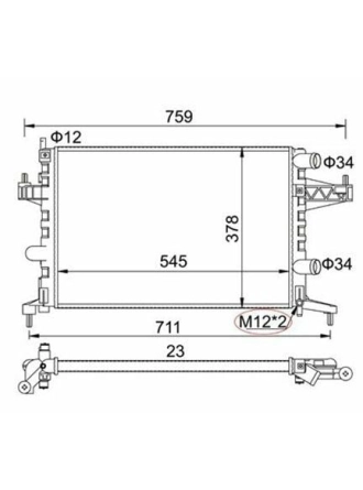 MAGNETI MARELLI 359000300760 | Radyatör 01-Corsa.C 1.4 16V *Z14xe* + Ac
