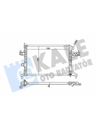 KALE 363600 | Radyatör 01-Corsa.C 1.4 16V *Z14xe*-Ac