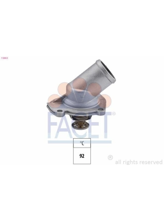 FACET 7.8653 | Termostat Opel Astra G / H Corsa B / C / D X12xe / Xep / X14xep