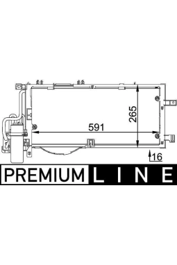 MAHLE AC309000P | Klima Radyatörü (Kondenser) 01-Combo.C 1.7D *Y17dt*