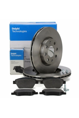 Opel Corsa D 1.3 Dizel 257 mm Ön Fren Disk ve Ön Fren Balata Takımı Delphi Marka