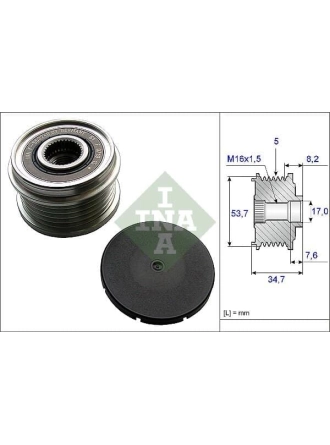 INA 535021110 | Opel Corsa D 1.2 / 1.4 (A12XER-A14XER) Şarj Dmo Kasnağı