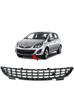 İTHAL 1320196 | Opel Corsa D Ön Tampon Orta Izgara 2011 Sonrası Makyajlı Kasa