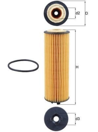 MAHLE OX1155D | Yağ Filtresi Aveo 11-1.3 Dizel