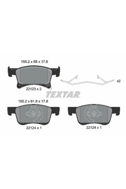TEXTAR 2212301 | Fren Balatası Opel Corsa E (15 Jant) Ön