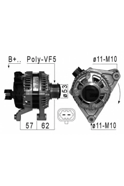 PSA 13585664 | Opel Corsa E 1.2 / 1.4 Şarj Dinamosu 100 Amper Orijinal